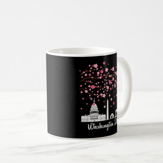 Washington DC Cherry Blossoms Monumente Kaffeetasse (VorderseiteRechts)