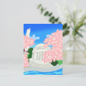 Washington DC Cherry Blüten Postkarte (Stehend Vorderseite)