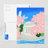 Washington DC Cherry Blüten Postkarte (Vorne/Hinten)