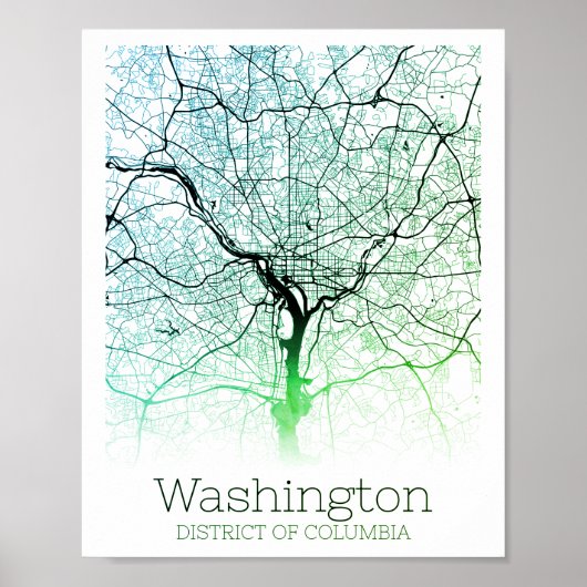 Washington DC City Map Poster (Vorne)