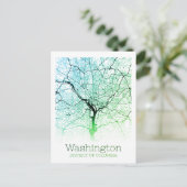 Washington DC City Map Postkarte (Stehend Vorderseite)