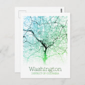 Washington DC City Map Postkarte (Vorne/Hinten)