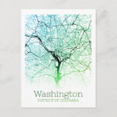 Washington DC City Map Postkarte (Vorderseite)