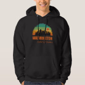 Washington DC City Skyline Vintag Retro Sunset Hoodie (Vorderseite)