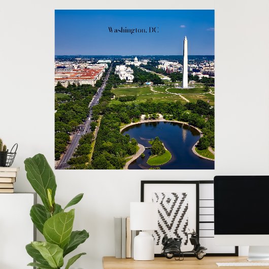 Washington DC cityscape Poster (Heimbüro)