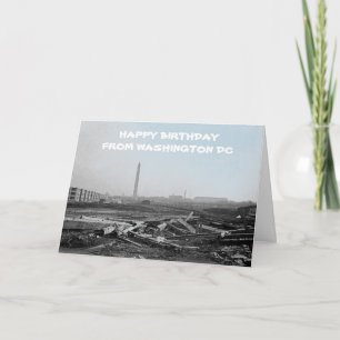 WASHINGTON DC DEBRIS FELD LINCOLN MONUMENT 1918 KARTE