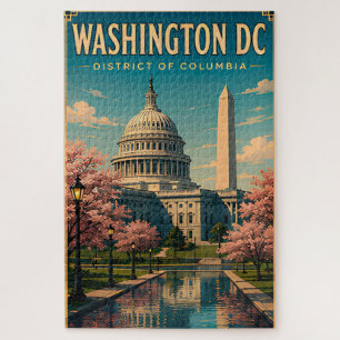 Washington DC Denkmäler und Capitol Skyline Puzzle