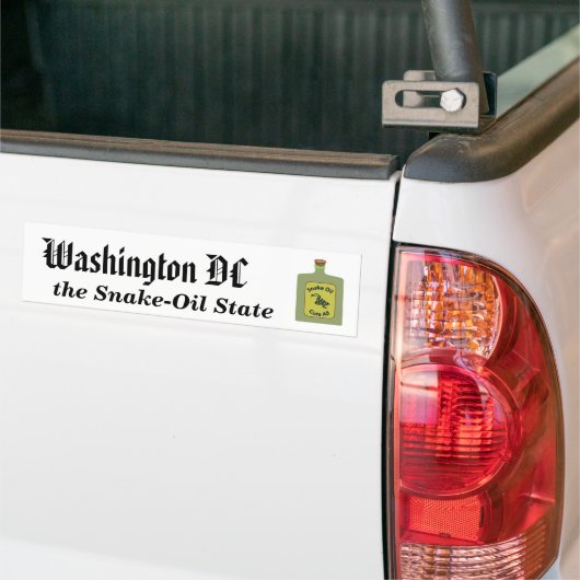 Washington DC, der Schlange-Öl Staat Autoaufkleber (Auf Lkw)