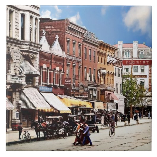 Washington DC - F Str. c1906 Fliese (Vorderseite)
