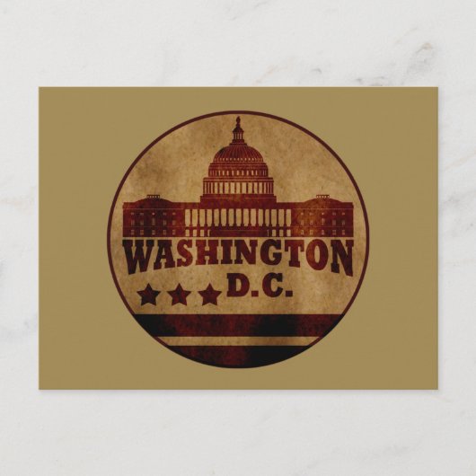 Washington DC Feiertagspostkarte (Vorderseite)