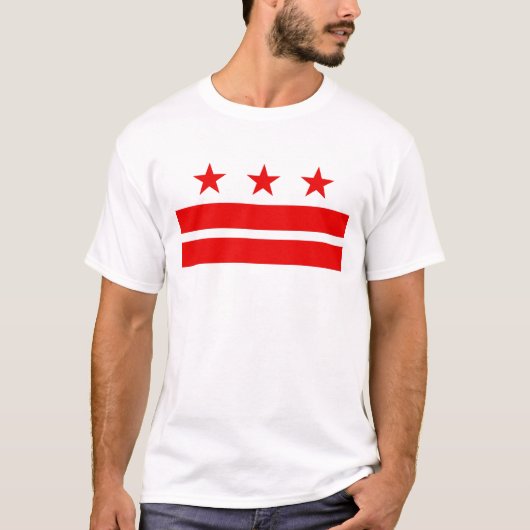 Washington DC Flag D.C Hauptstadt T-Shirt (Vorderseite)