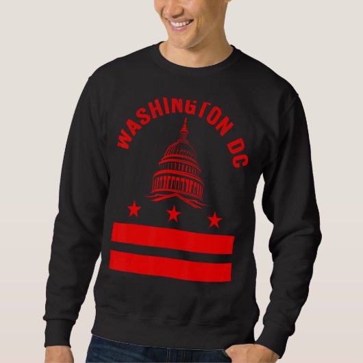 Washington Dc Flag Liebe Hauptstadt Hill Souvenir  Sweatshirt (Vorderseite)