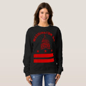 Washington Dc Flag Liebe Hauptstadt Hill Souvenir Sweatshirt (Vorne ganz)