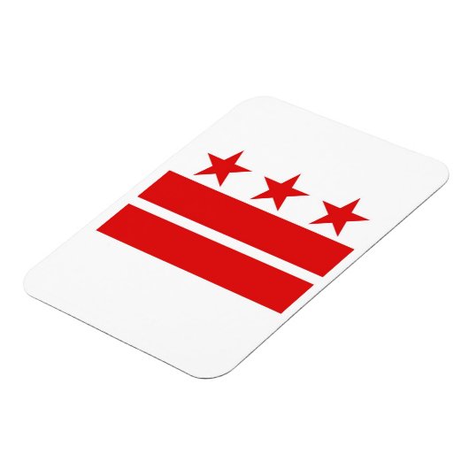 Washington DC Flag Magnet (Linke Seite)