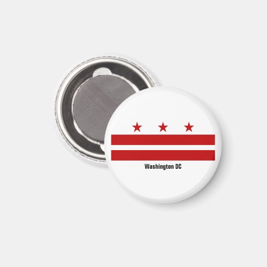 Washington DC Flag Magnet (Vorderseite/Rückseite)