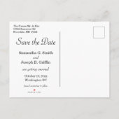 Washington DC Flag Save the Date Ankündigungspostkarte (Rückseite)