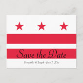 Washington DC Flag Save the Date Ankündigungspostkarte (Vorderseite)
