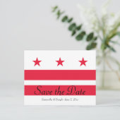 Washington DC Flag Save the Date Ankündigungspostkarte (Stehend Vorderseite)