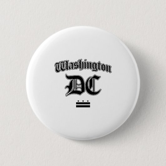 Washington Dc Flag Souvenir Langarmshirt Button (Vorderseite)