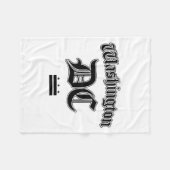 Washington Dc Flag Souvenir Langarmshirt Fleecedecke (Vorderseite (Horizontal))