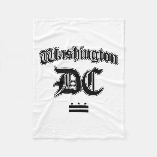 Washington Dc Flag Souvenir Langarmshirt Fleecedecke (Vorderseite)