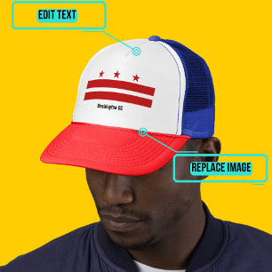 Washington DC Flag Trucker Hat Truckerkappe