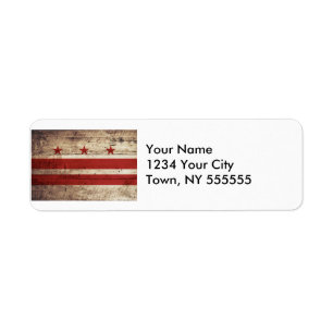 Washington DC-Flagge auf altem hölzernem Korn