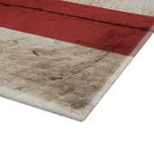 Washington DC-Flagge auf altem hölzernem Korn Schneidebrett (Ecke)