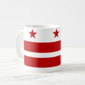 Washington DC-Flagge Kaffeetasse (Vorderseite Links)