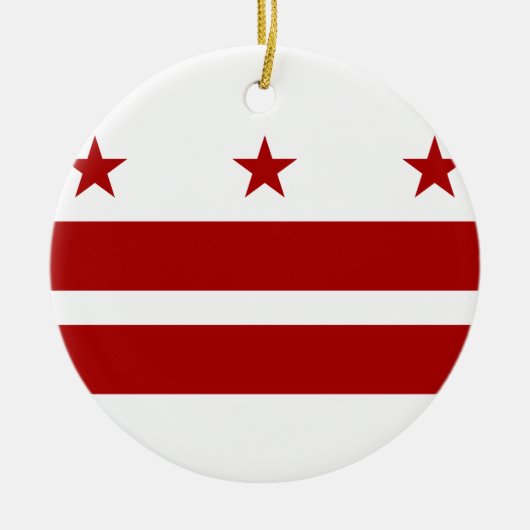 Washington DC-Flagge Keramik Ornament (Vorne)