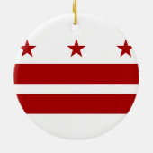 Washington DC-Flagge Keramik Ornament (Hinten)
