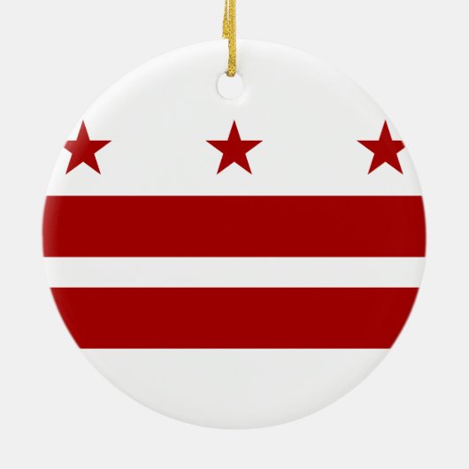 Washington DC-Flagge Keramik Ornament (Hinten)