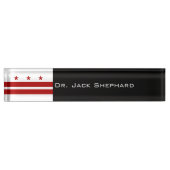 Washington DC-Flagge Namensplakette (Vorderseite)