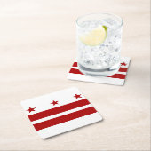 Washington DC-Flagge Rechteckiger Pappuntersetzer (Vor Ort)