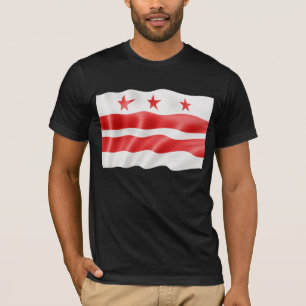 Washington DC Flagge wehend - District of Columbia T-Shirt