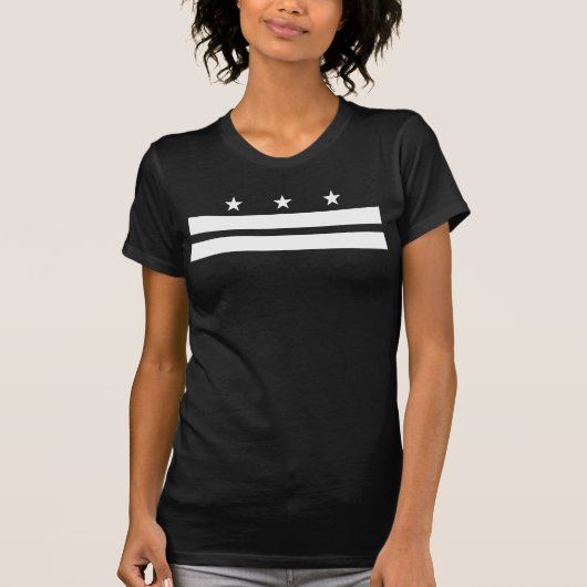 Washington DC-Flagge - Weiß T-Shirt (Vorderseite)
