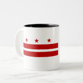Washington, DC-Flagge Zweifarbige Tasse (Vorderseite Links)