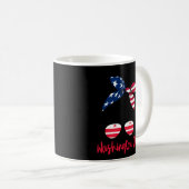Washington DC Flaggenstaat Kaffeetasse (VorderseiteRechts)