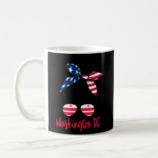 Washington DC Flaggenstaat Kaffeetasse (Links)