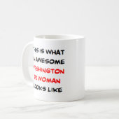 Washington DC Frau, großartige Kaffeetasse (Vorderseite Links)