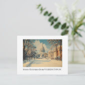 Washington DC Frohe Weihnachts-Postkarte Feiertagspostkarte (Stehend Vorderseite)