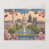 Washington DC Frühjahr Skyline_cherblüte Postkarte (Vorderseite)
