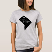 Washington DC Geborenes und erhöhtes Staat T-Shirt (Vorderseite)