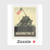 Washington, DC | Gedenkstätte des Marine Corps Aufkleber (Blatt)