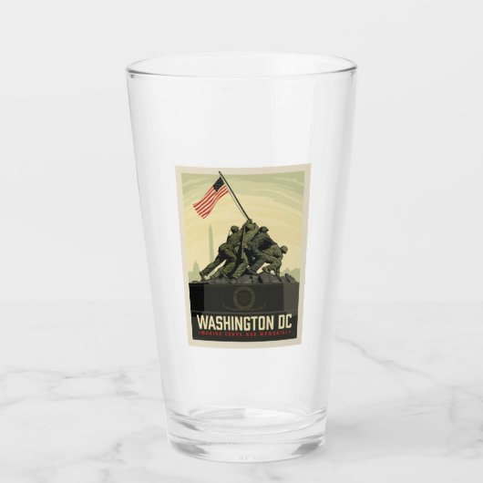 Washington, DC | Gedenkstätte des Marine Corps Glas (Vorderseite)