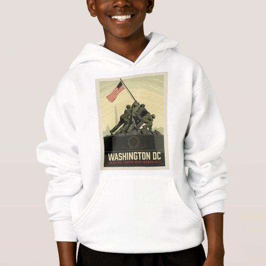 Washington, DC | Gedenkstätte des Marine Corps Hoodie (Vorderseite)