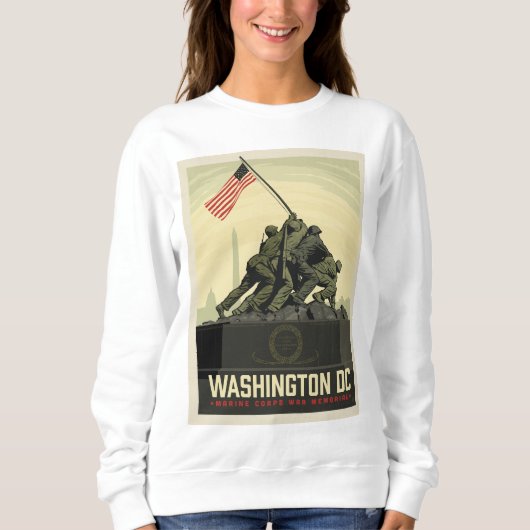 Washington, DC | Gedenkstätte des Marine Corps Sweatshirt (Vorderseite)