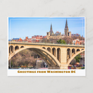 Washington DC Georgetown mit Brücke Postkarte