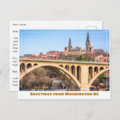 Washington DC Georgetown mit Brücke Postkarte (Vorne/Hinten)