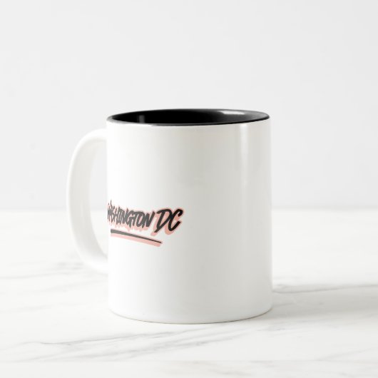 Washington DC Graffiti Style Zweifarbige Tasse (Vorderseite Links)